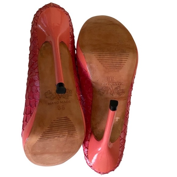 ParVous By You - Hand Made Shoes - Pink Leather - Stiletto Pumps Size 51/2 - 6 - Picture 12 of 17